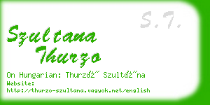 szultana thurzo business card